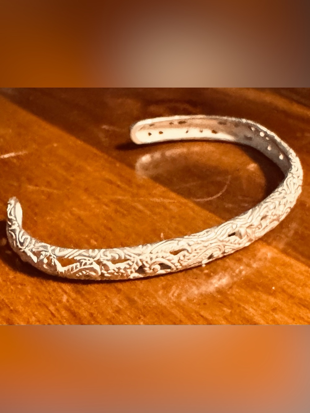 Vtg sterling silver .925 Cuff Bracelet by Southwestern artisan Carolyn Pollack - Picture 2 of 5